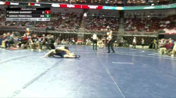 3A-157 lbs Cons. Round 2 - Brogan Ganshert, Davenport Central vs Adrian Perez-Hall, Burlington
