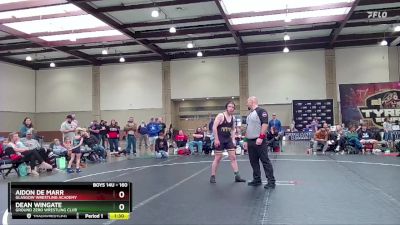 160 lbs Quarterfinal - Aidon De Marr, Glasgow Wrestling Academy vs Dean Wingate, Ground Zero Wrestling Club