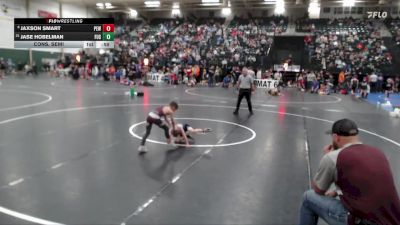 58 lbs Cons. Semi - Jaxson Smart, Plains Elite Wrestling vs Jase Hobelman, Fusion