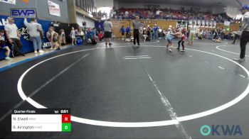 52 lbs Quarterfinal - Nolan Elwell, Mustang Bronco Wrestling Club vs Samuel Airington, Saints Youth Wrestling Club