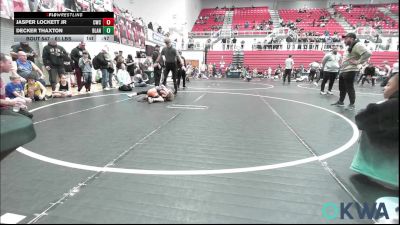 61 lbs Semifinal - Jasper Lockett Jr, Cowboy Wrestling Club vs Decker Thaxton, Blanchard Wrestling Club