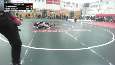 105 lbs Champ. Round 2 - Alana Carlos, Dublin vs Emily Calvillo, Concord