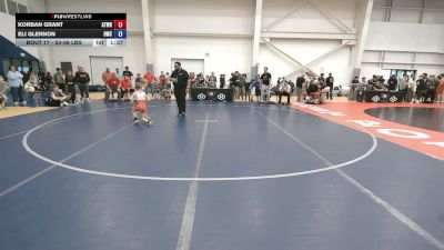 53-56 lbs Cons. Quarters - Korban Grant, Athlos Wrestling vs Eli Glennon, Billings Wrestling Club