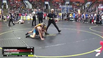 122 lbs Cons. Round 2 - Caleb Barstow, Menominee Youth Wrestling vs Mason Livermore, Lakewood WC