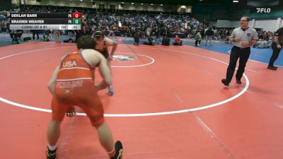 126 lbs Consi Of 8 #1 - Deklan Barr, PA vs Braiden Weaver, PA