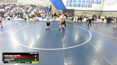 285 lbs Quarterfinal - Matthew Peters, Jayhawk Wrestling vs Kade Port, Sky View JH