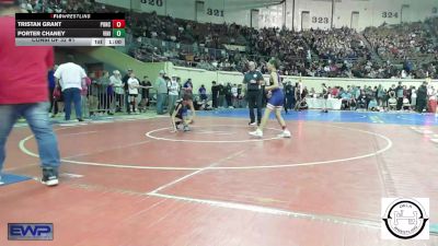 110 lbs Consi Of 32 #1 - Tristan Grant, Ponca City vs Porter Chaney, Vinita Kids Wrestling