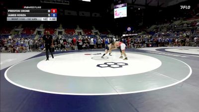 157 lbs Cons. Rd Of 128 - Preston Crone, SC vs James Kosza, FL