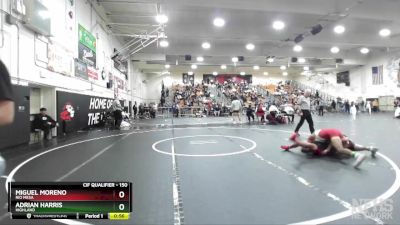 150 lbs Cons. Semi - Adrian Harris, Highland vs Miguel Moreno, Rio Mesa