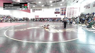 132 lbs Quarterfinal - Noah Caisse, Ledyard vs Matthew Gwiazdowski, East Catholic*