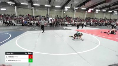 54 lbs Consi Of 4 - Brock Holiday, Stout Wrestling Academy vs Gage Henderson, Sargent Wrestling
