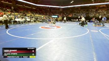 130 Class 1 lbs Champ. Round 1 - Sadie Sehnert, Wright City vs Allexa Storts, Polo