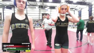 85-96 lbs Quarterfinal - Lillian Fjelstad, Placer vs Micah Norris, Reed