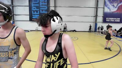 95 lbs Rr Rnd 2 - Connor Beckman, Keystone Krush vs John Roarty, Mat Warriors Red