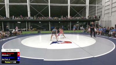 110 lbs Ziggy Harahan, Minnesota vs Presley Eidens, New York