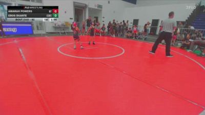 62 lbs Round 5 - Eros Duarte, Cal Grapplers Wrestling Club vs Amarah Powers, Mantanona TC
