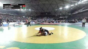 Girls 3A 100 lbs Champ. Round 1 - Mi-Na Maya, Gig Harbor (Girls) vs Jhansi Sakelli, Sammamish (Girls)