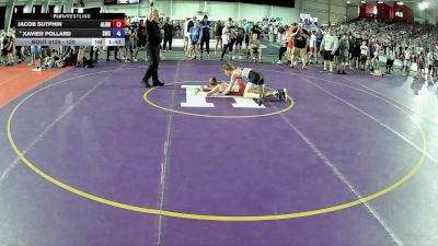 120 lbs Champ. Round 2 - Jacob Sutphin, Alton Little Redbirds Wrestling Club vs Xavier Pollard, Samurai Wrestling Club