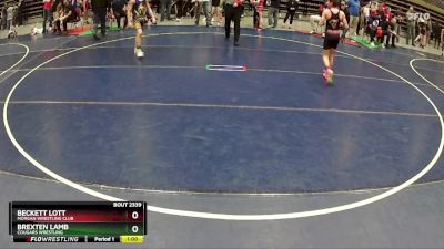 102 lbs Cons. Round 3 - Brexten Lamb, Cougars Wrestling vs Beckett Lott, Morgan Wrestling Club