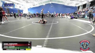 105 lbs Round 2 (4 Team) - Jewel Vardsveen, Queens Of Chaos vs Zaina Albadri, OpenMats Wrestling Club