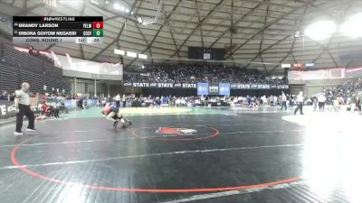 Girls 4A 130 lbs Cons. Round 1 - Brandy Larson, Yelm (Girls) vs Dibora Goitom Negassi, Cascade (Everett) (Girls)