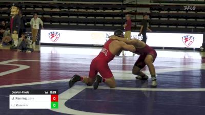 165 lbs Quarterfinal - Julian Ramirez, Cornell vs Josh Kim, Harvard