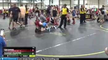 112 lbs Round 2 (6 Team) - Mandius Volentine, Untouchables Black vs Tom Banas, American Gladiators-Red