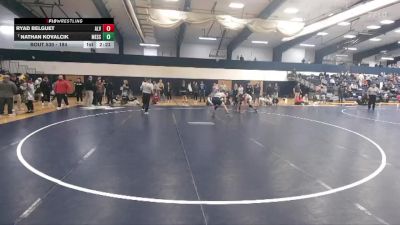 184 lbs 7th Place Match - Nathan Kovalcik, Messiah vs Ryad Belguet, Alvernia