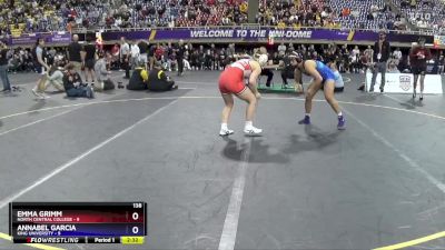 138 lbs Semis & 3rd Wb (16 Team) - Annabel Garcia, King University vs Emma Grimm, North Central College