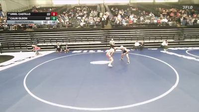 6A 132 lbs Quarterfinal - Calin Olson, Riverton vs Uriel Castillo, Cedar Valley