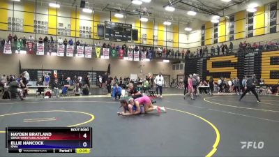 142 lbs Round 2 - Hayden Bratland, Ubasa Wrestling Academy vs Ellie Hancock, Iowa