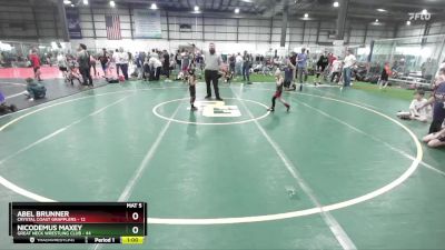 40/45 Round 1 - Nicodemus Maxey, Great Neck Wrestling Club vs Abel Brunner, Crystal Coast Grapplers