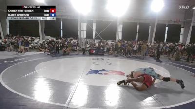 120 lbs Cons. Sub-rd Of 32 - Kaiden Crittenden, North Hardin Wrestling Club vs James Georger, Samurai
