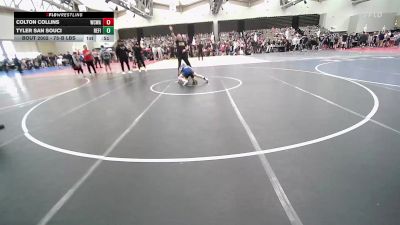 75-B lbs Consolation - Colton Collins, Wrecking Crew Wrestling Academy vs Tyler San Souci, Refinery