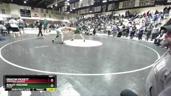 157 lbs Quarterfinal - Deacon Pickett, Centennial (Nevada) vs Bailey Holman, Poway