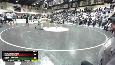 157 lbs Quarterfinal - Deacon Pickett, Centennial (Nevada) vs Bailey Holman, Poway