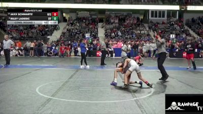 72 lbs Cons. Round 1 - Jaxx Schwartz, WTC vs Riley Ladesic, Effingham