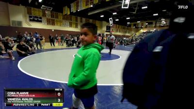 110 lbs Round 1 - Vanessa Avalos, The Mantanona Training Center vs Cora Flahive, Fallbrook Wrestling Club