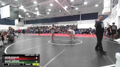 165 lbs Champ. Round 1 - Shane Linehan, Santa Margarita Catholic High vs Jacob Rosales, Ayala Wrestling