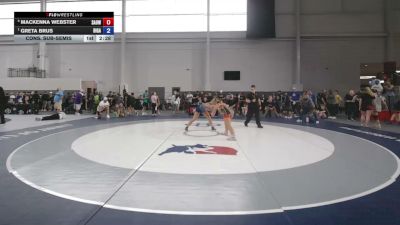 155 lbs Cons. Sub-semis - Mackenna Webster, Simmons Academy Of Wrestling vs Greta Brus, Big Game