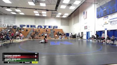 157 lbs Semis & 3rd Wb (16 Team) - Nathan Vasquez, Skyline College vs Joseph Insalaco, Sierra College