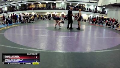 160B Champ. Round 1 - Caroline Gilstrap, McKendree University vs Isabell Kessey, West Liberty University