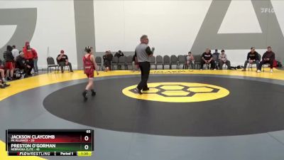 65 lbs Quarterfinals (8 Team) - Preston O`Gorman, Nebraska Elite vs Jackson Claycomb, PA Alliance