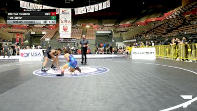 Cadet Boys Lower - 120 lbs Champ. Round 3 - Joshua Romero, Elite Force Wrestling Club vs CJ Lopez