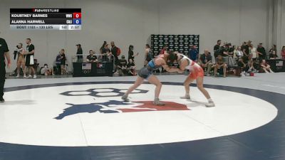 130 lbs Cons. Sub-rd Of 16 - Kourtney Barnes, Wrangell Wrestling Club vs Alanna Harwell, California