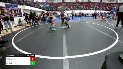 84 lbs Consi Of 4 - Victor Clark, Lions Wrestling Academy vs Keetyn Selby, Comanche Takedown Club