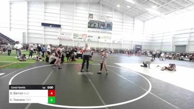 102 lbs Consolation - Gunner Barron, Blackcat WC vs Evan Toscano, Torotech WC