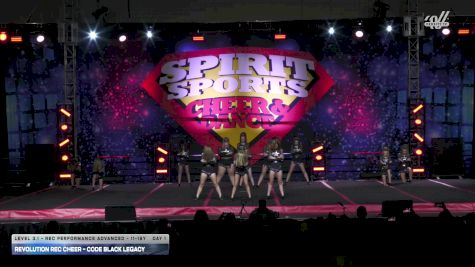 Revolution Rec Cheer - Code Black Legacy [2025 L3.1 - Rec Performance Advanced - 11-18Y Day 1] 2025 Spirit Sports Worcester Nationals