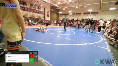 52 lbs Rr Rnd 3 - Emerson Braun, Owasso Takedown Club vs Collin Gandee, NORTH DESOTO 9u