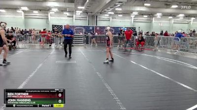 120 lbs Round 4 - John Manning, Woodshed Wrestling Club vs Ben Fortner, Fits Wrestling Academy